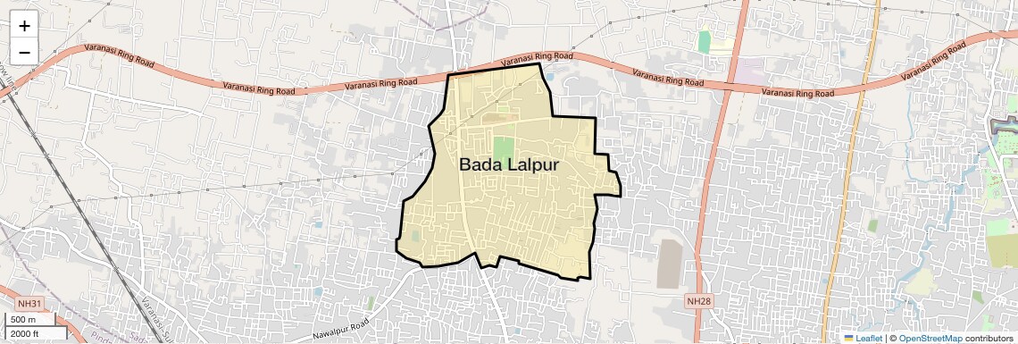 Location Map of Bada Lalpur, Varanasi