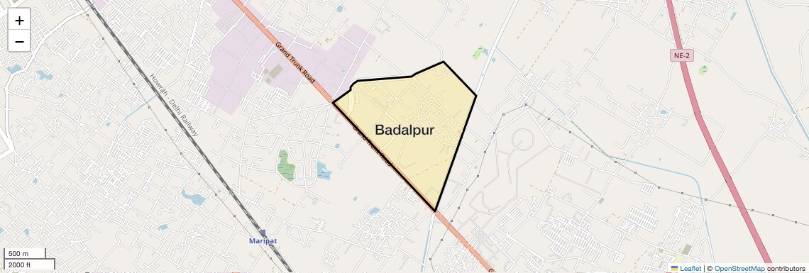 Location Map of Badalpur, Greater Noida