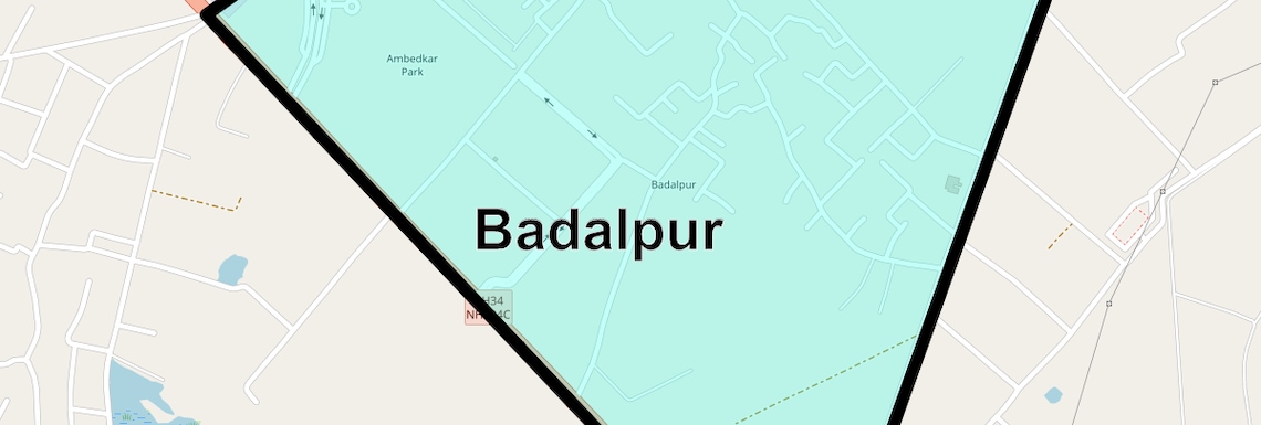 Location Map of Badalpur, Greater Noida