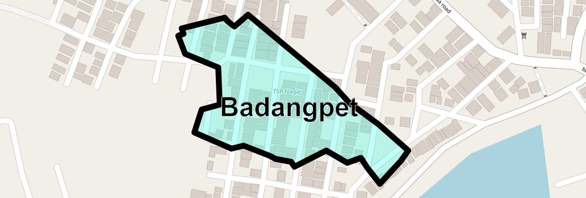 Location Map of Badangpet, Hyderabad