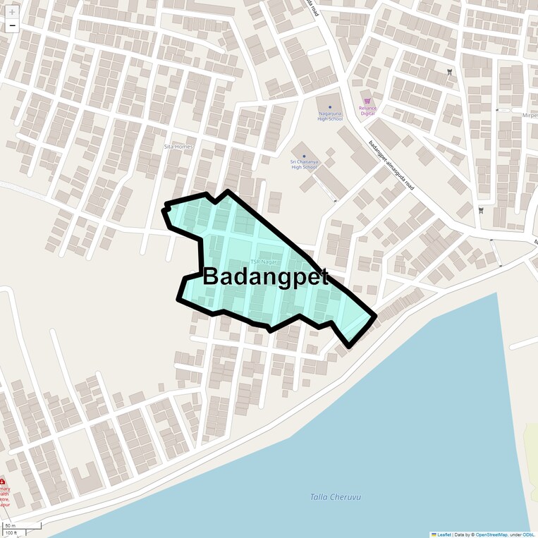 Location Map of Badangpet