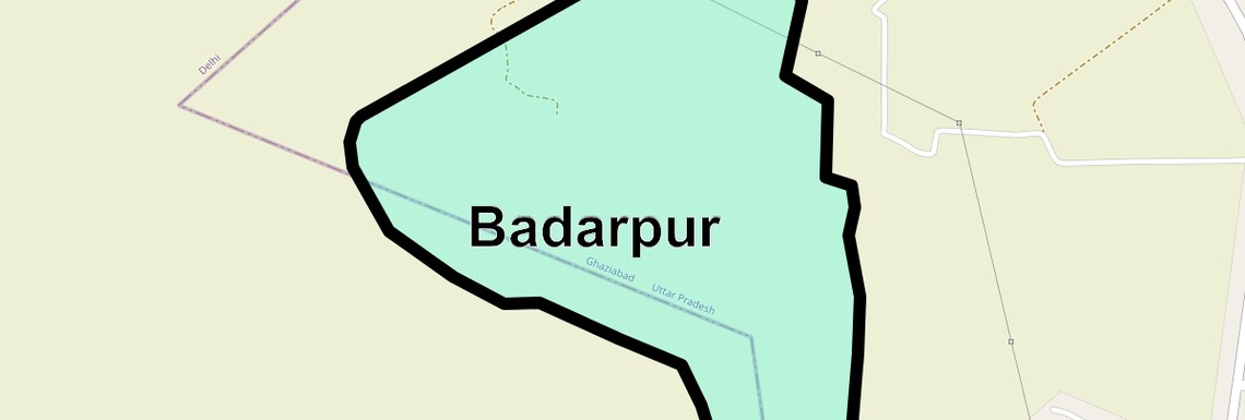 Location Map of Badarpur, Ghaziabad