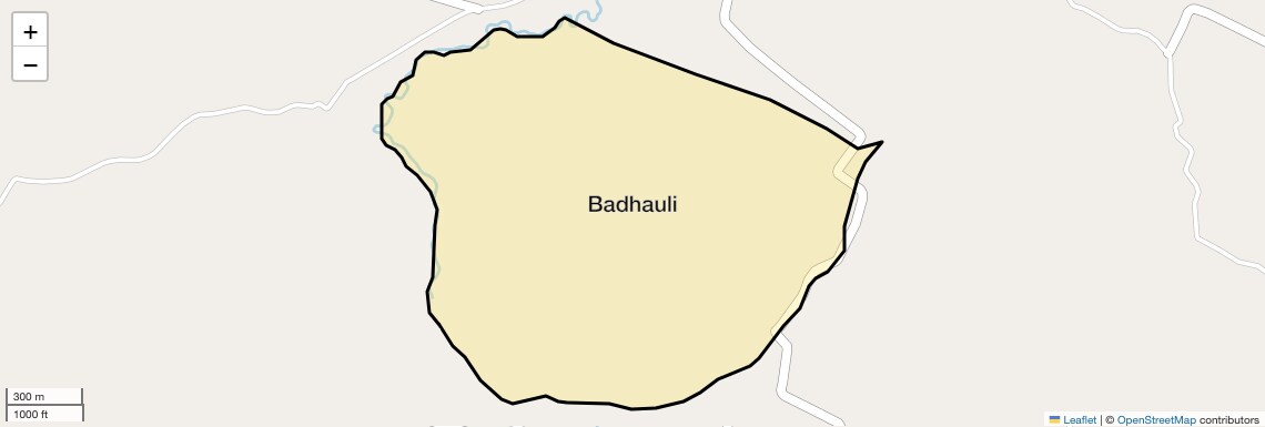 Location Map of Badhauli, Lucknow