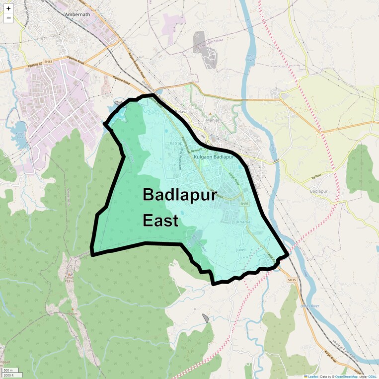 Location Map of Badlapur East