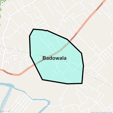 Location Map of Badowala, Dehradun