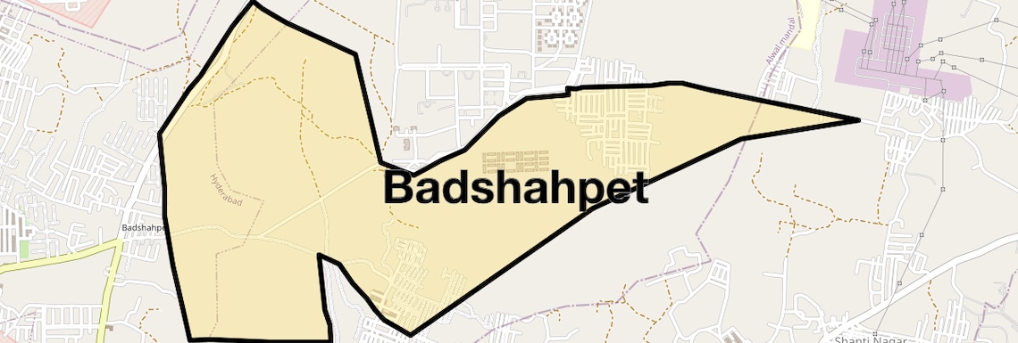 Location Map of Badshahpet, Hyderabad