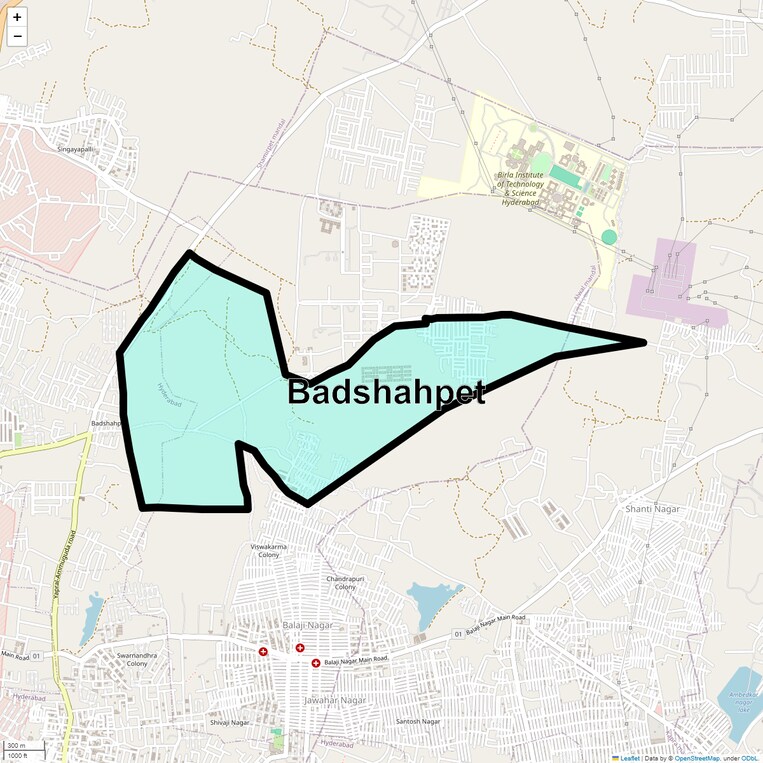 Location Map of Badshahpet