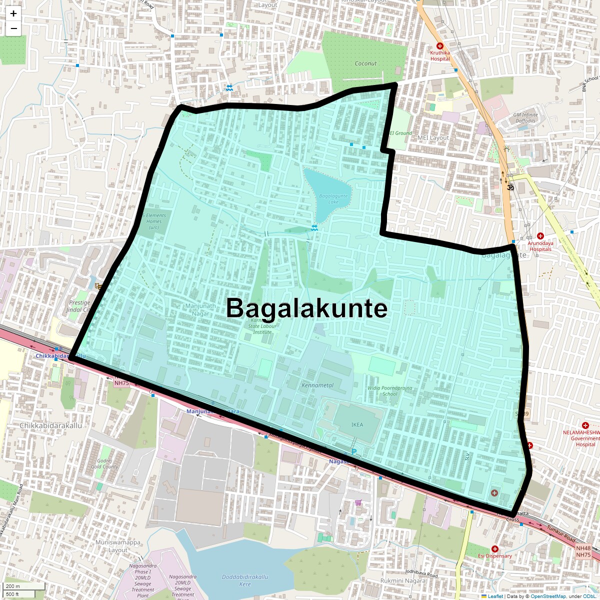Bagalakunte Map