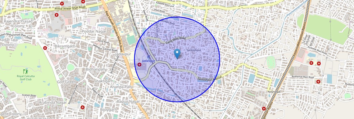 Location Map of Bagan Bari, Kolkata