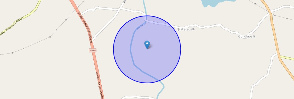 Location Map of Bagepalli, Bangalore