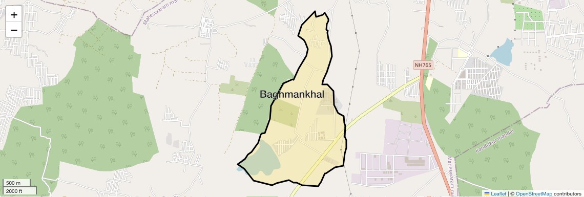 Location Map of Baghmankhal, Hyderabad