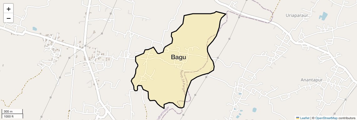 Location Map of Bagu, Kolkata
