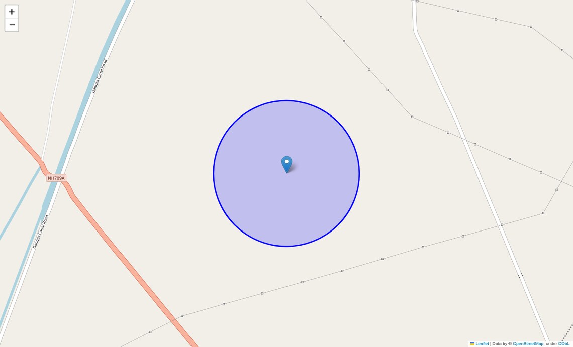 Location Map of Bahadurpur, Meerut