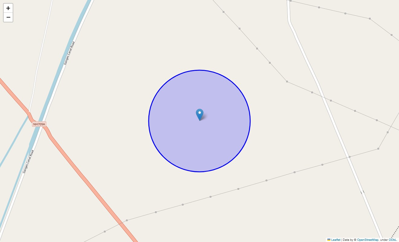 Location Map of Bahadurpur, Meerut