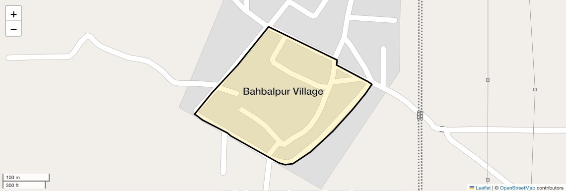 Location Map of Bahbalpur Village, Faridabad