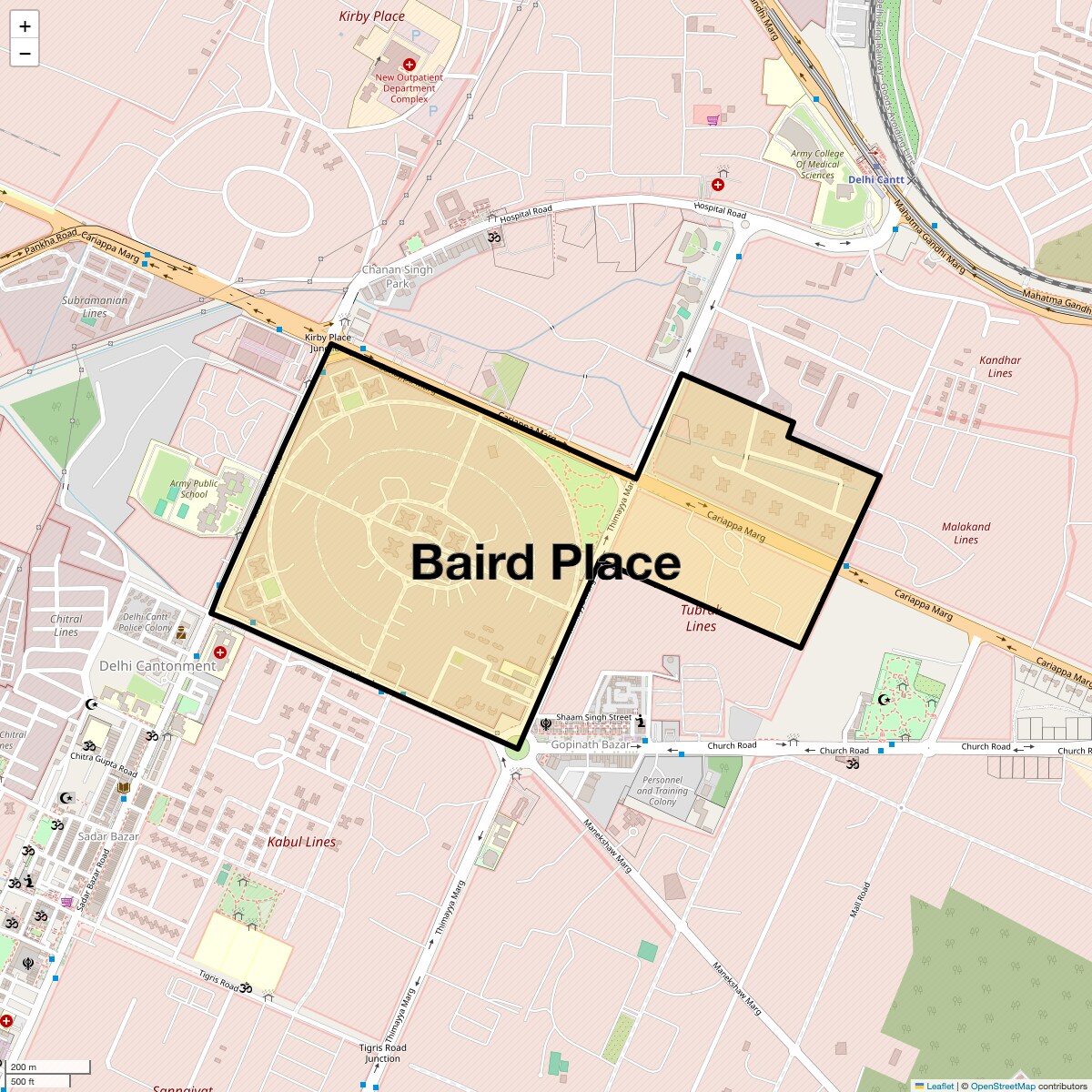 Check Time Travel of Baird Place, Delhi