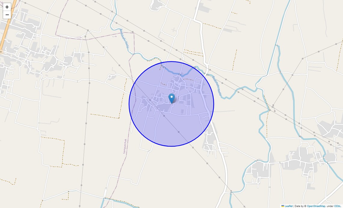 Location Map of Bairiya, Patna