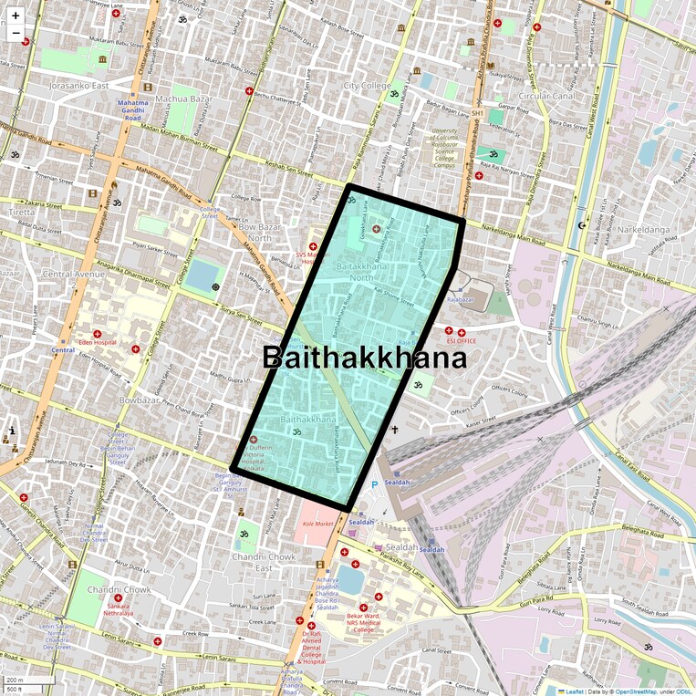 Location Map of Baithakkhana