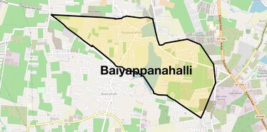 Location Map of Baiyappanahalli, Bangalore