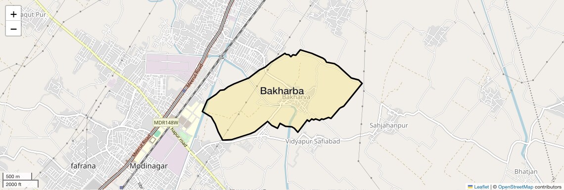 Location Map of Bakharba, Ghaziabad