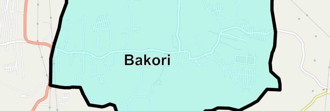 Location Map of Bakori, Pune