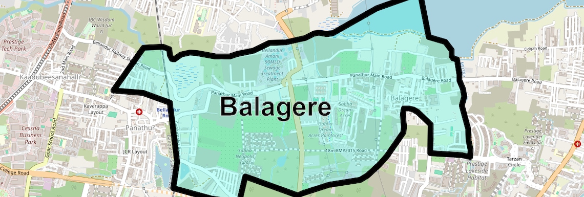 Location Map of Balagere, Bangalore