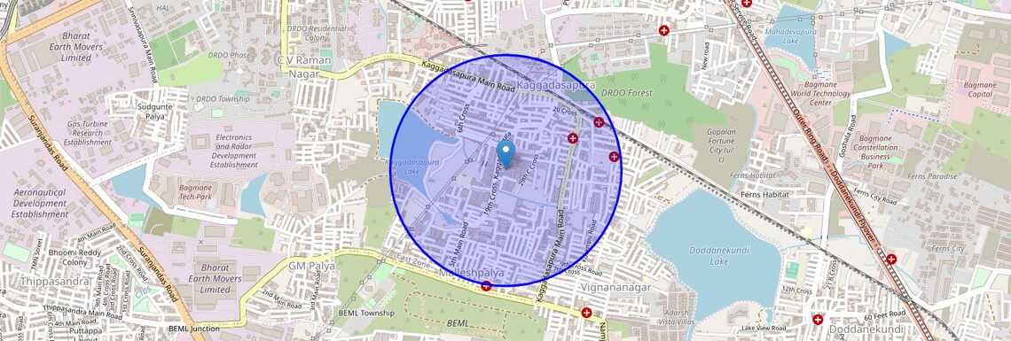 Location Map of Balaji Layout, Bangalore