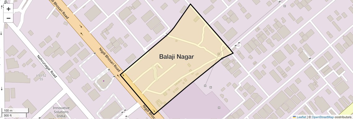 Location Map of Balaji Nagar, Pune