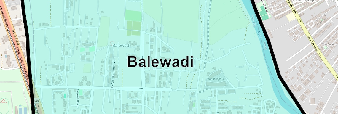 Location Map of Balewadi, Pune