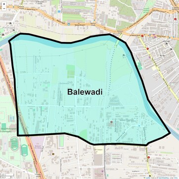 Location Map of Balewadi, Pune