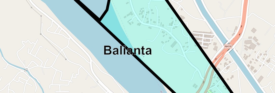 Location Map of Balianta, Bhubaneswar