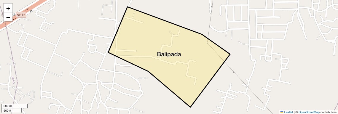 Location Map of Balipada, Bhubaneswar