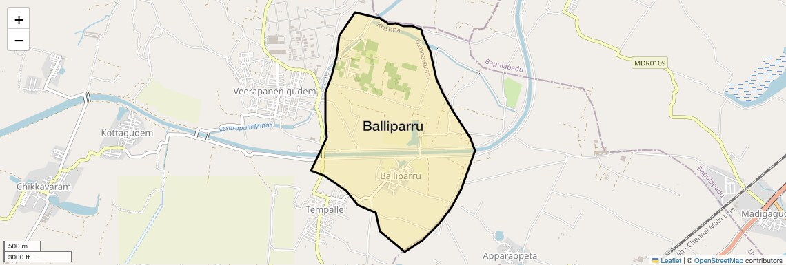 Location Map of Balliparru, Vijayawada