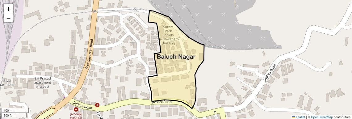 Location Map of Baluch Nagar, Palghar