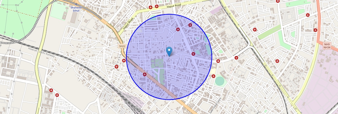 Location Map of Balupura, Ghaziabad