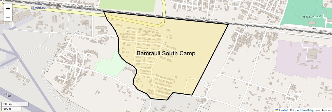 Location Map of Bamrauli South Camp, Allahabad