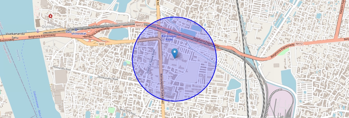 Location Map of Ban Hugli, Kolkata