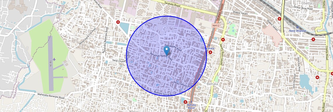 Location Map of Banamali Nasker rd, Kolkata