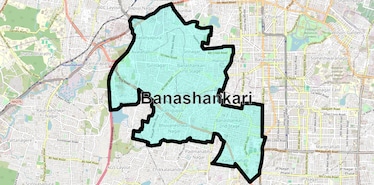 Location Map of Banashankari, Bangalore