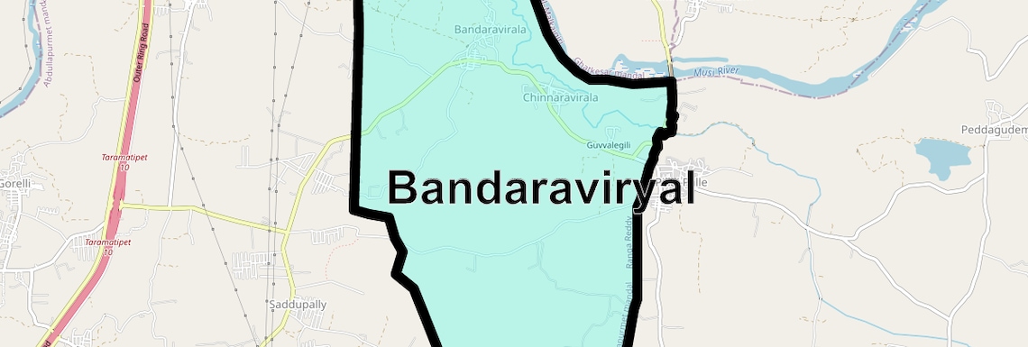 Location Map of Bandaraviryal, Hyderabad