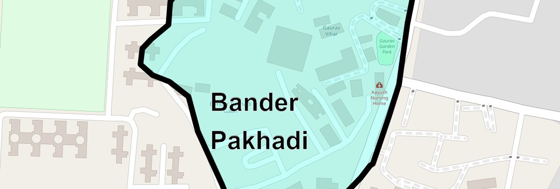 Location Map of Bander Pakhadi, Mumbai