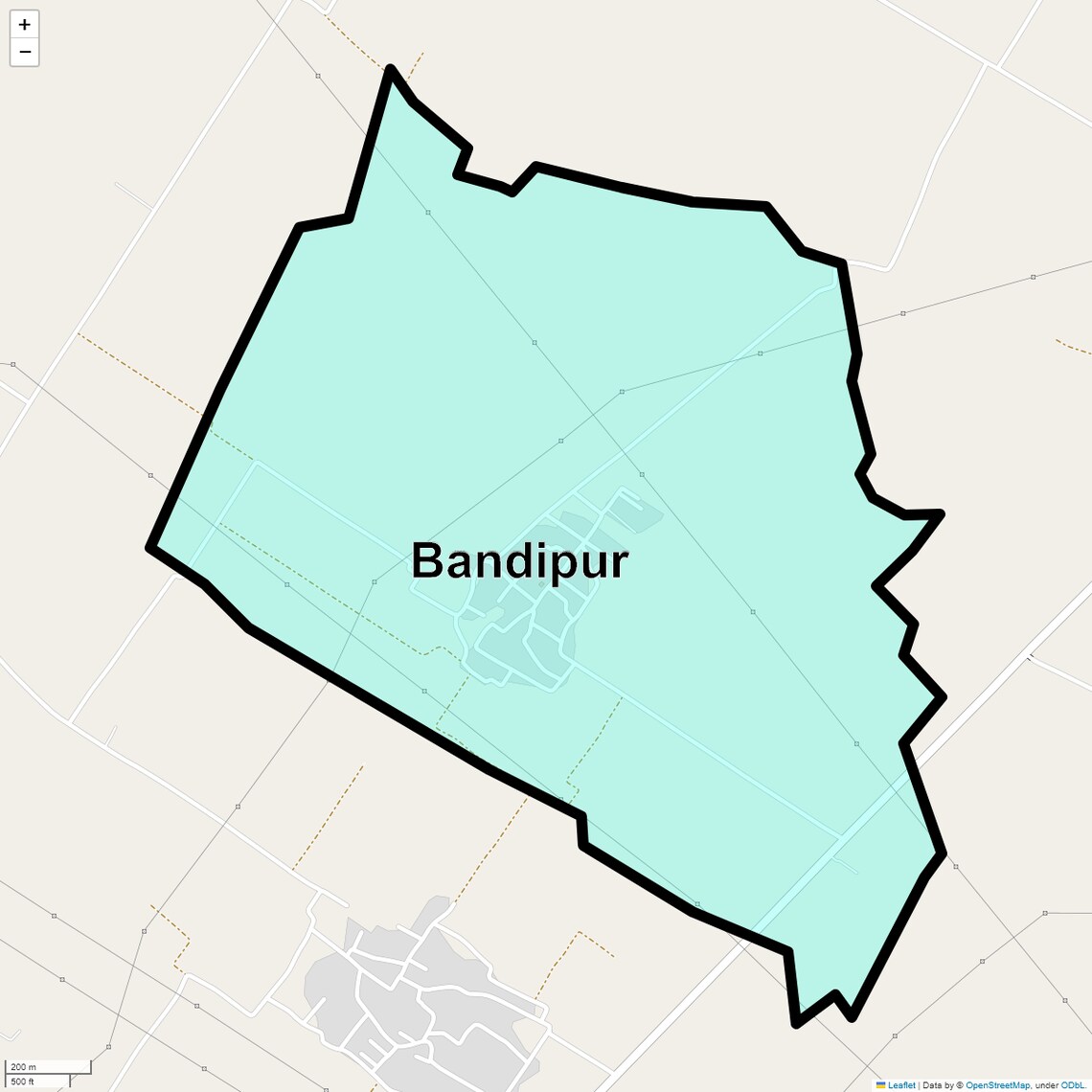 Location Map of Bandipur, Ghaziabad