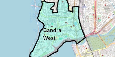 Location Map of Bandra West, Mumbai