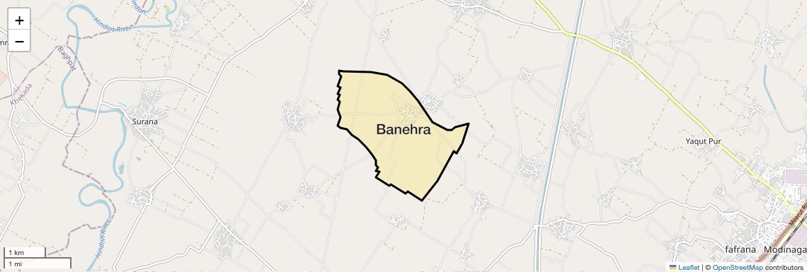 Location Map of Banehra, Ghaziabad