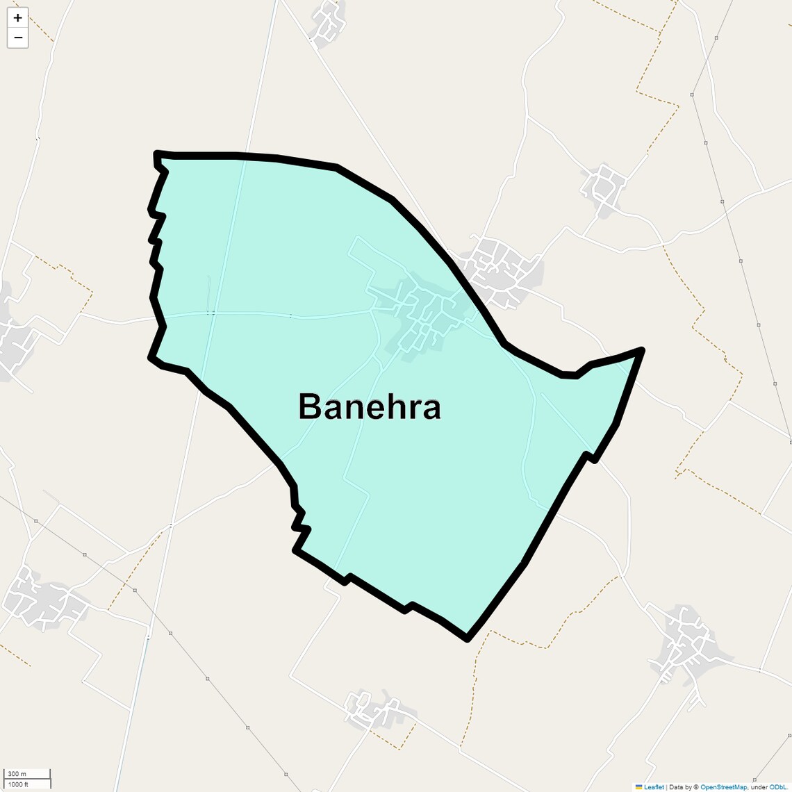 Location Map of Banehra, Ghaziabad