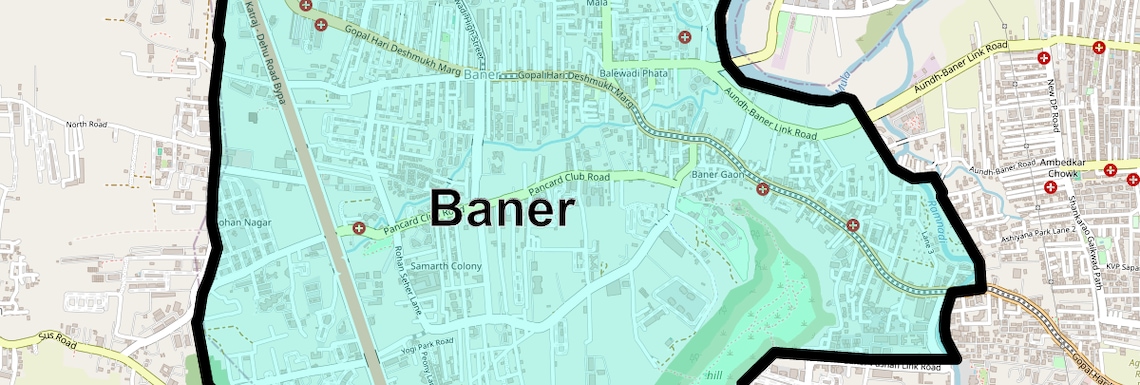 Location Map of Baner, Pune