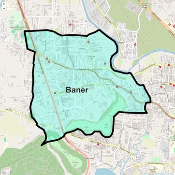 Location Map of Baner, Pune
