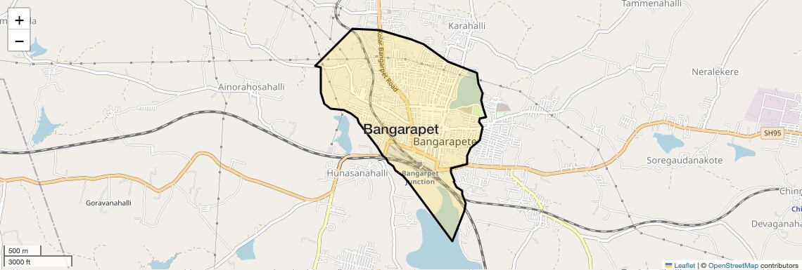 Location Map of Bangarapet, Bangalore