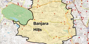 Location Map of Banjara Hills, Hyderabad