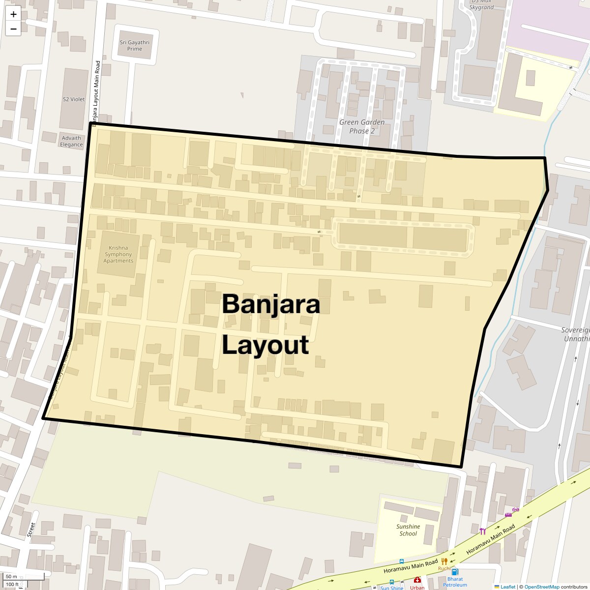Check Time Travel of Banjara Layout, Bangalore